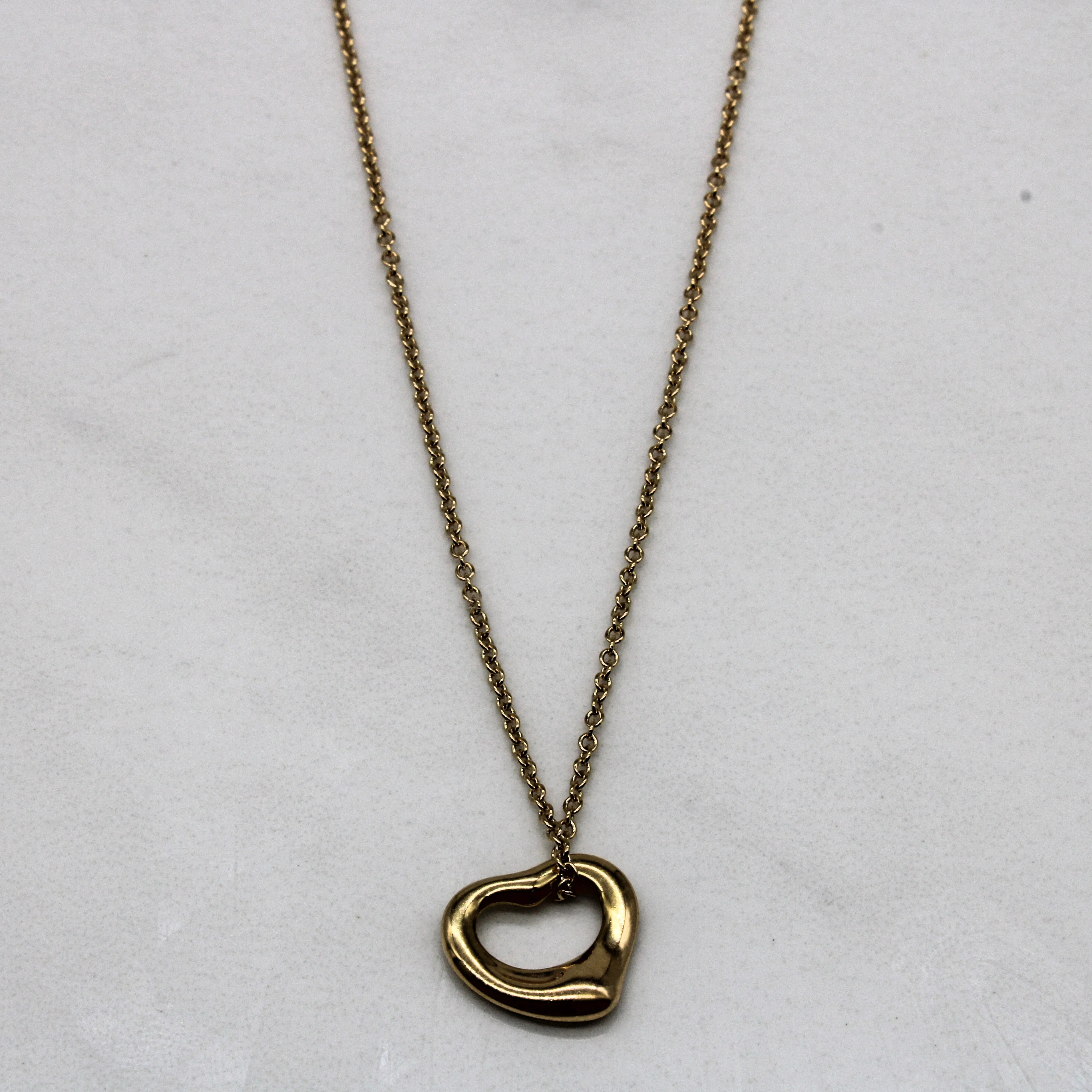 Tiffany & Co.' Open Heart Necklace | 16" | Delicate Accent