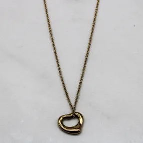 Tiffany & Co.' Open Heart Necklace | 16" | Delicate Accent