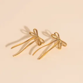 Bowknot Stud Earrings Timeless Accessory Contemporary accessory