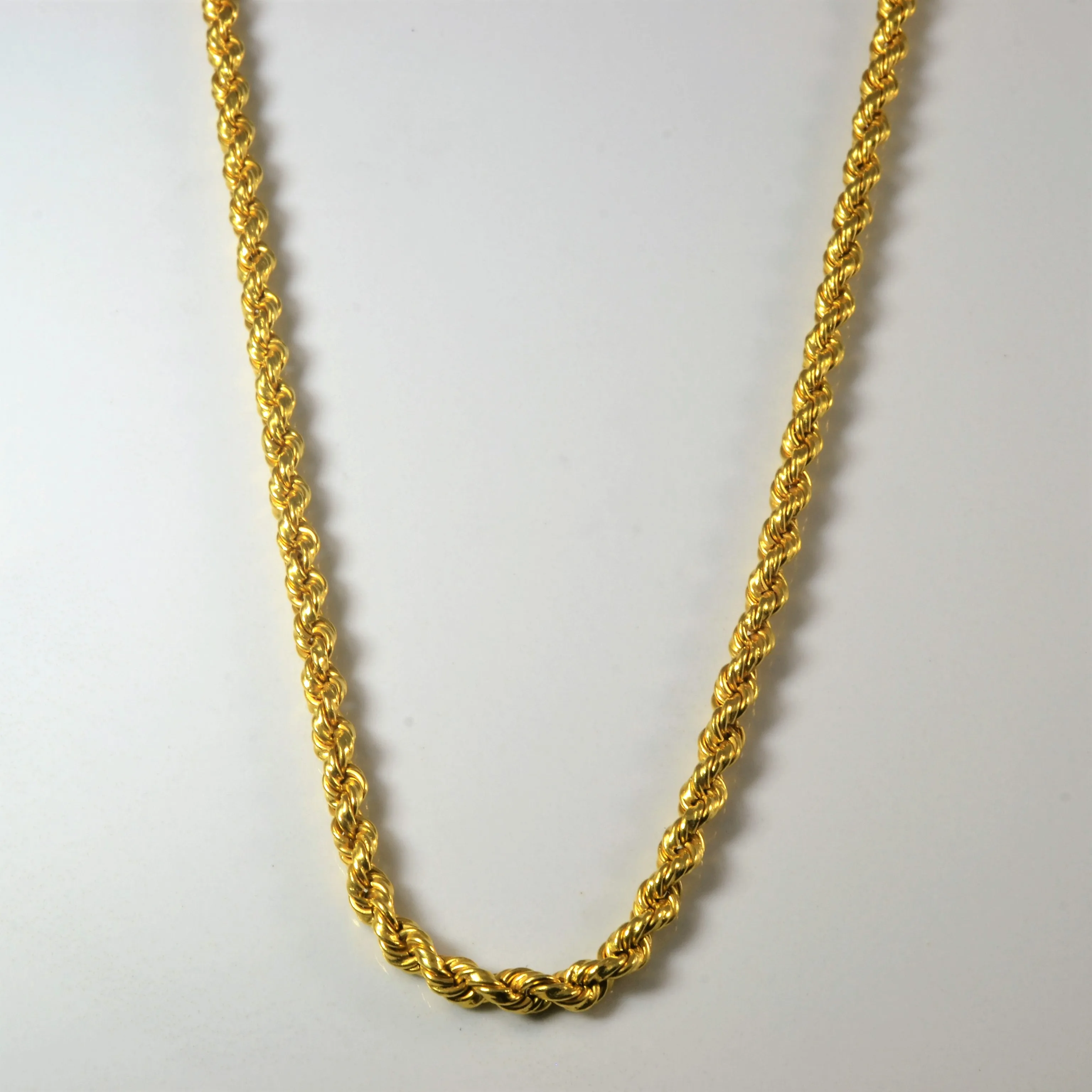 22k Yellow Gold Rope Chain | 18" | Fresh Elements
