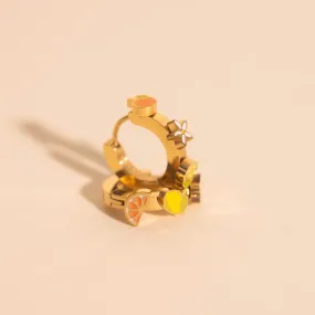 Decorative Must-Have Citrus 3D Huggie Hoop Earrings