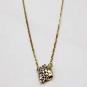 Diamond Cluster Pendant Necklace | 0.22ctw | 16" | Statement Ready