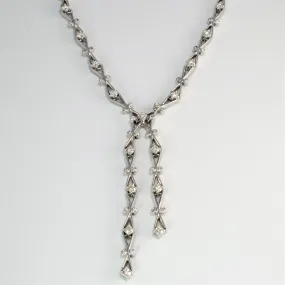 Shining Look Diamond Lariat Inspired Necklace | 2.06 ctw, 16''|