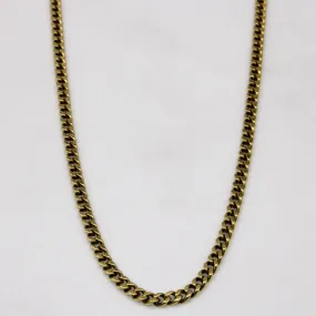 18k Yellow Gold Curb Link Chain | 21" | Anniversary Present Trendy Highlight