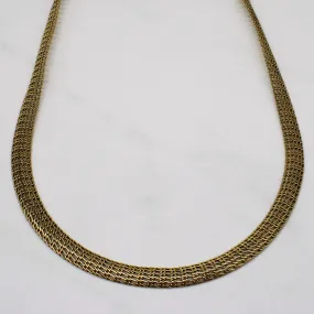 Woven Yellow Gold Necklace | 17" | Luxury Jewelry