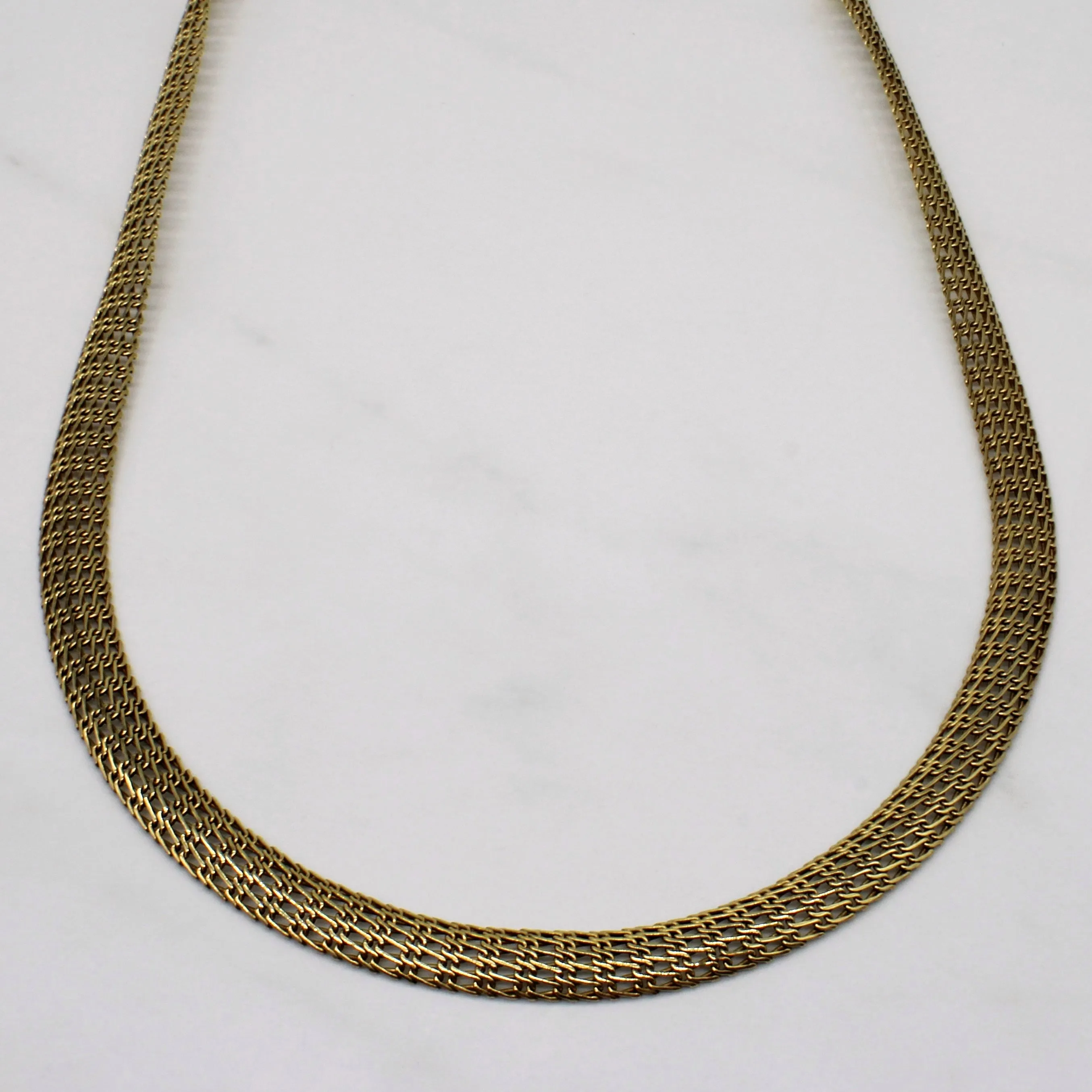 Woven Yellow Gold Necklace | 17" | Luxury Jewelry