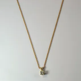 Solitaire Diamond Necklace | 0.28ct | 14" | Personalized Style Luxury Collection