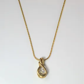 Modern Fit Bold Design Canadian Diamond Floating Knot Necklace | 0.14ct | 16" |