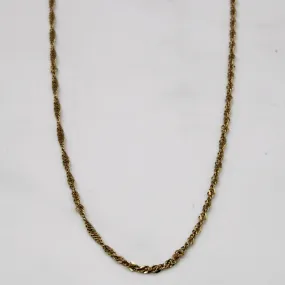 All Day Look 18k Yellow Gold Rope Chain | 16" |