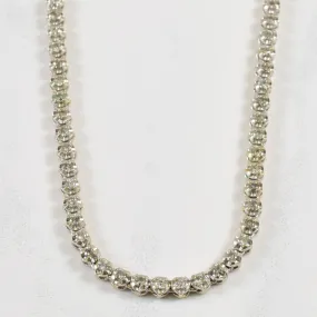 18k White Gold Diamond Necklace | 2.00ctw | 16.5" | Accent Detail