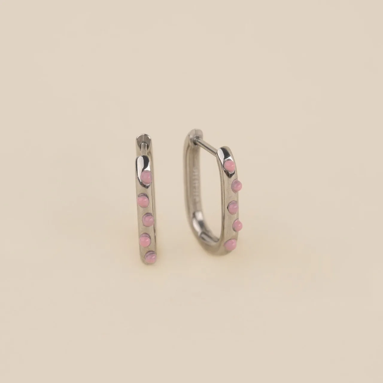Bumpy Rounded Huggie Hoop Earrings Festive Accent