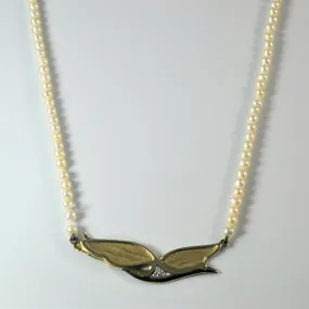 Canadian Diamond & Pearl Goose Necklace | 0.01ct | 17" | Sweet Touch