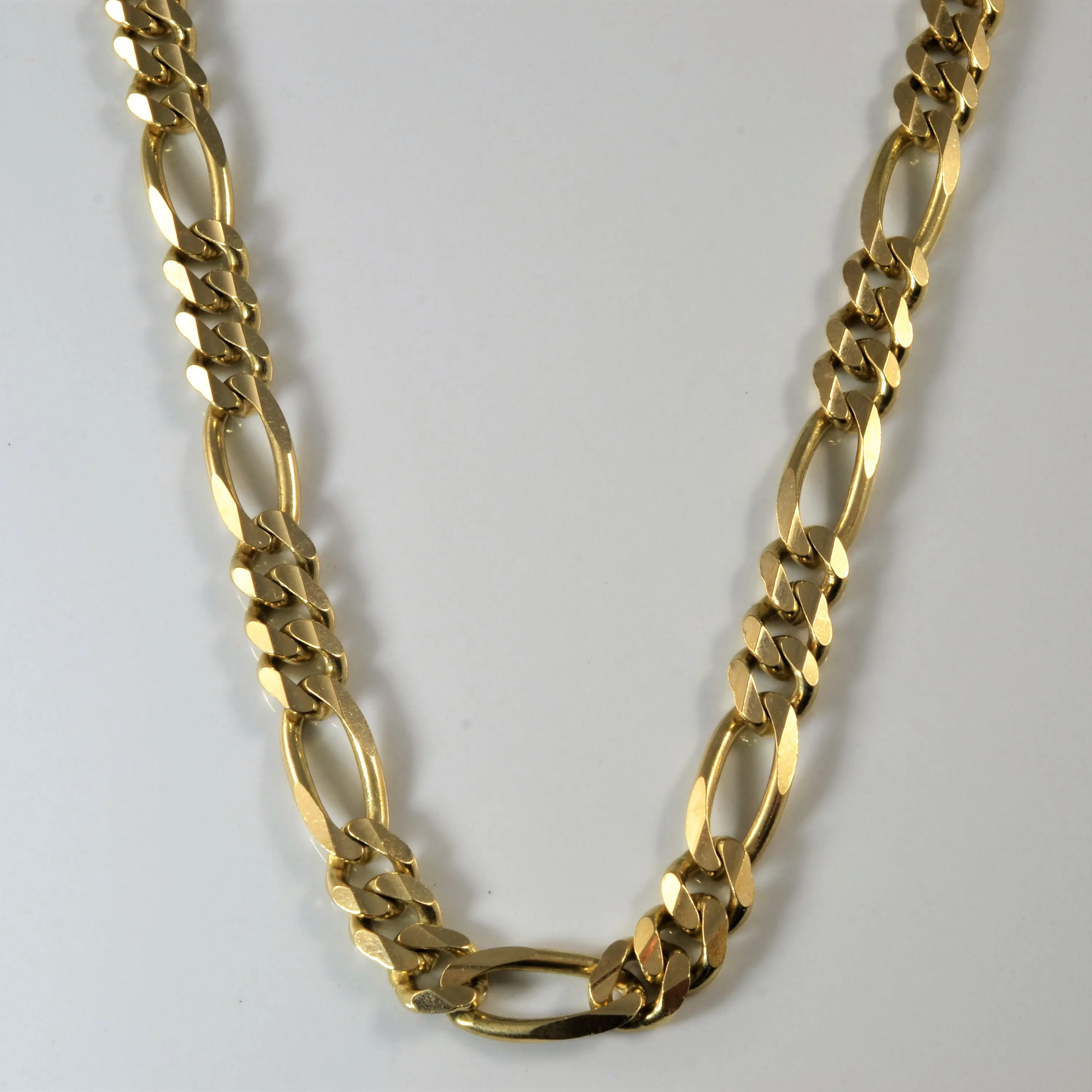 Simple Detail Special Celebration 10k Yellow Gold Figaro Chain | 20" |