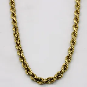 Dinner Party 18k Yellow Gold Rope Chain | 24" |