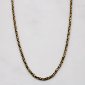 10k Yellow Gold Rope Chain | 20" | Luxurious Touch Masculine Bold