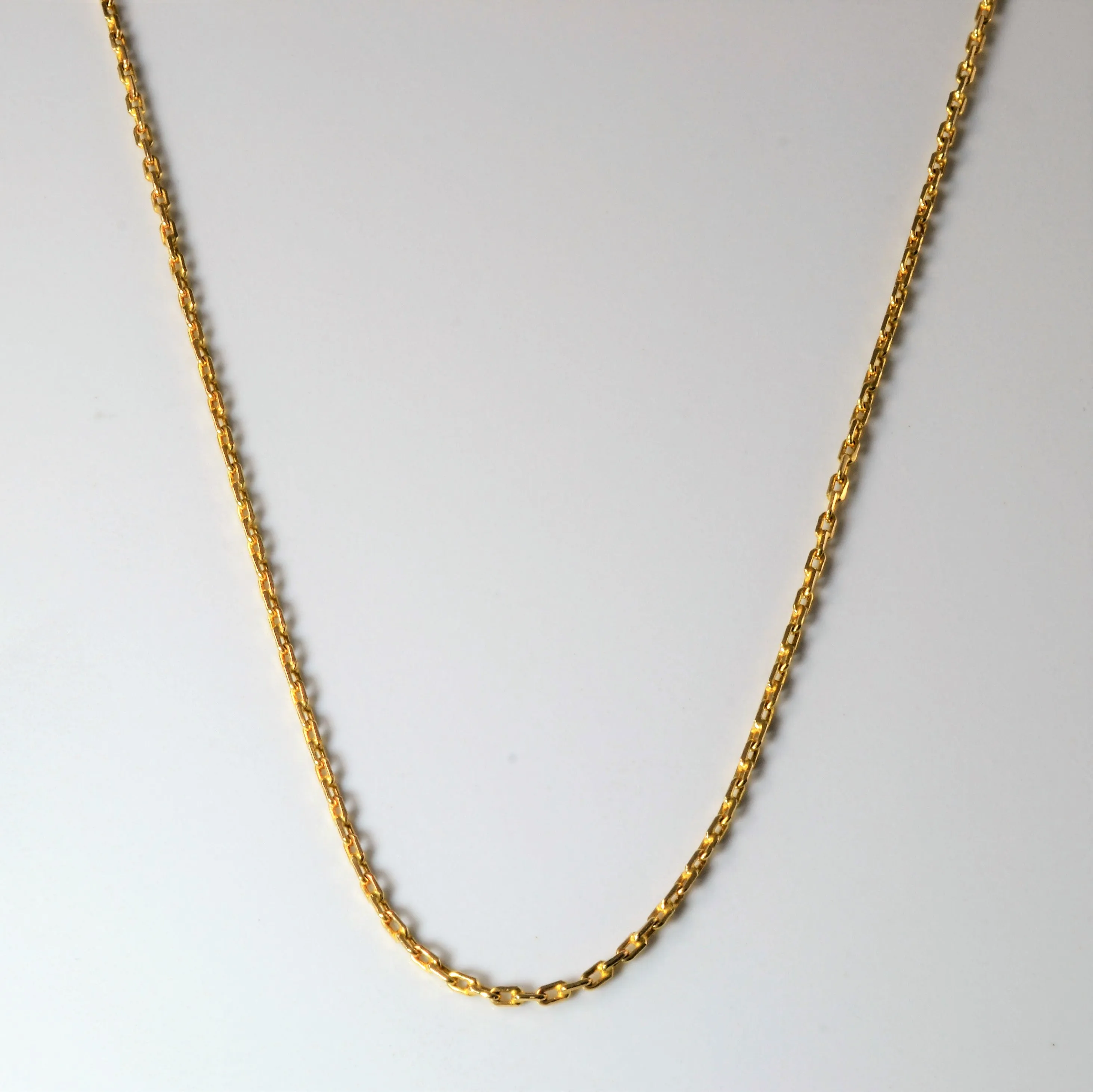Golden Accent Shining Design 14k Yellow Gold Elongated Cable Chain | 20" |