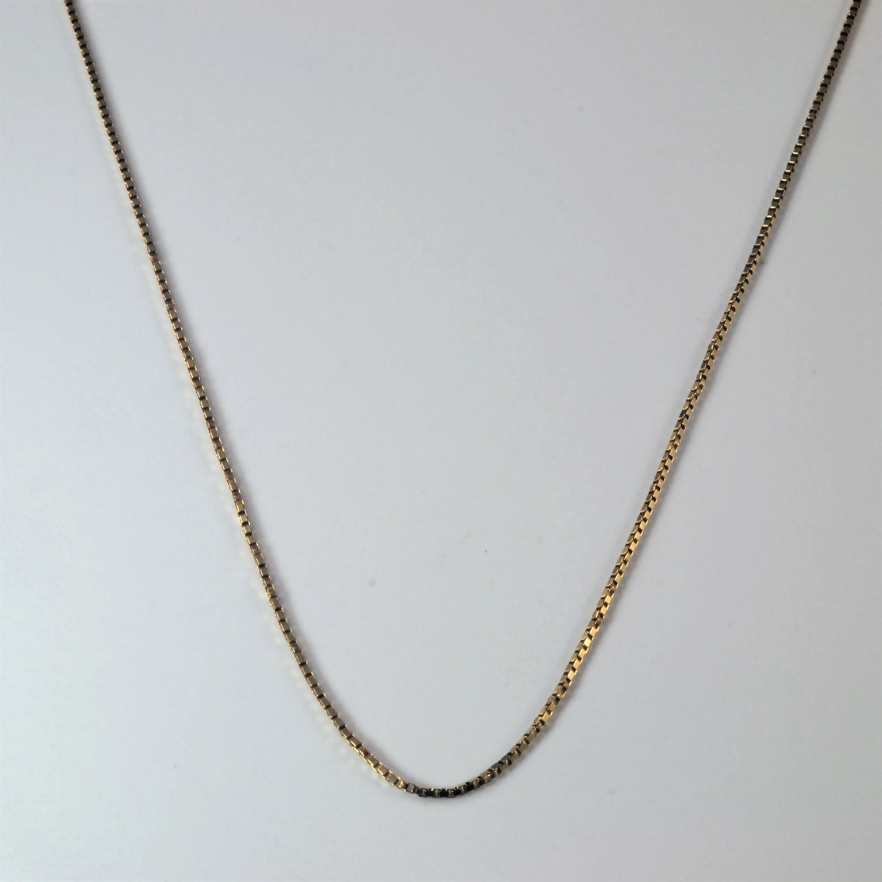 Weekend Vibe 10k Yellow Gold Box Chain | 18" |