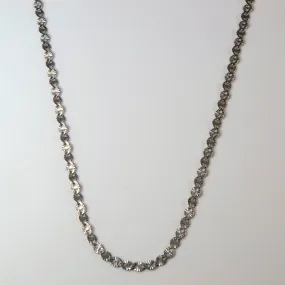 Soft Glow 14k White Gold Diamond Cut Anchor Chain | 18" |