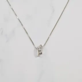 Tension Set Diamond Necklace | 0.21ctw | 18" | Bold Contour