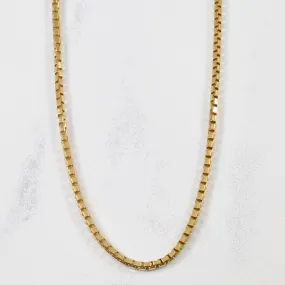 Seasonal Shine 10k Yellow Gold Box Chain | 20" |