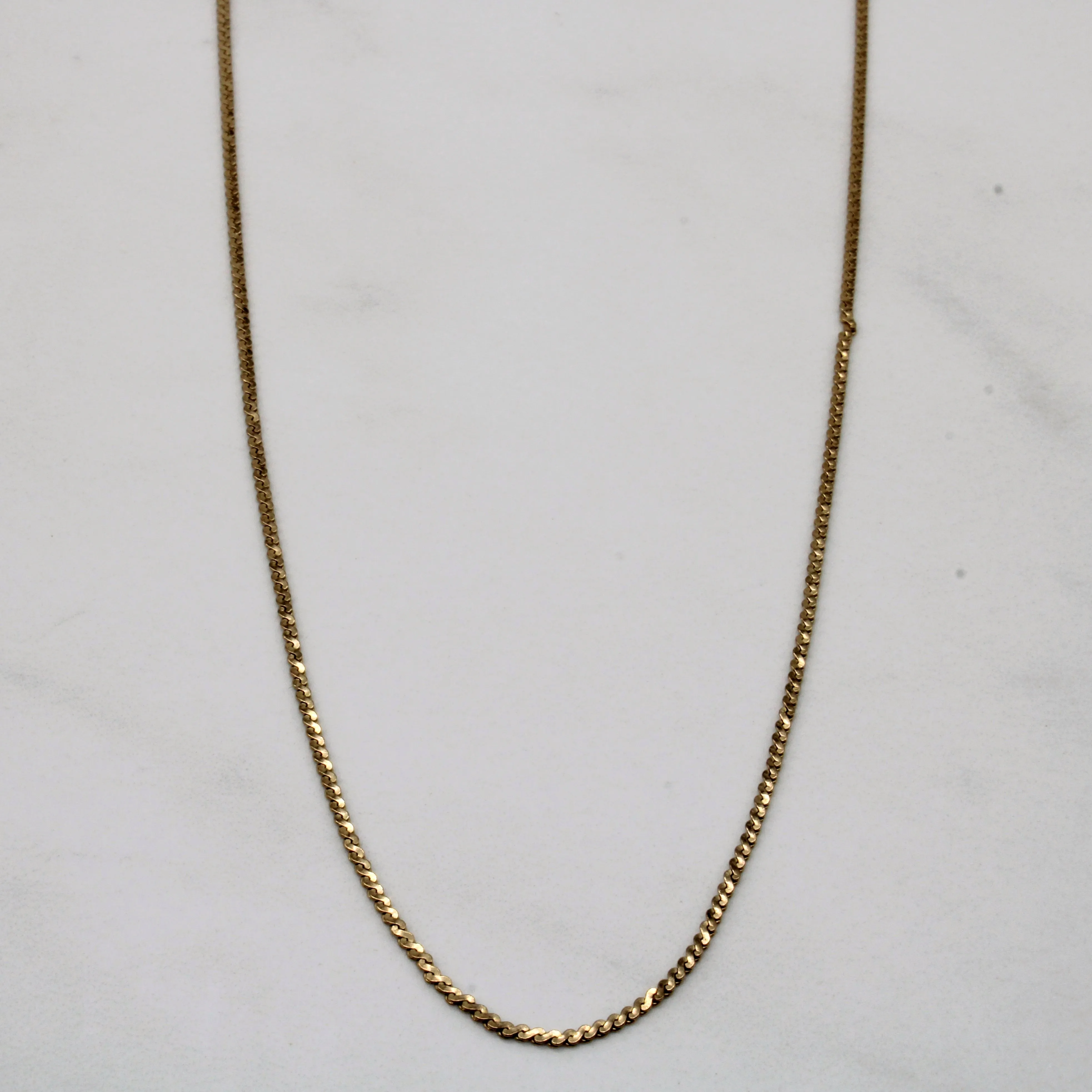 10k Yellow Gold Serpentine Chain | 20" | Glistening Look Shimmering Highlight