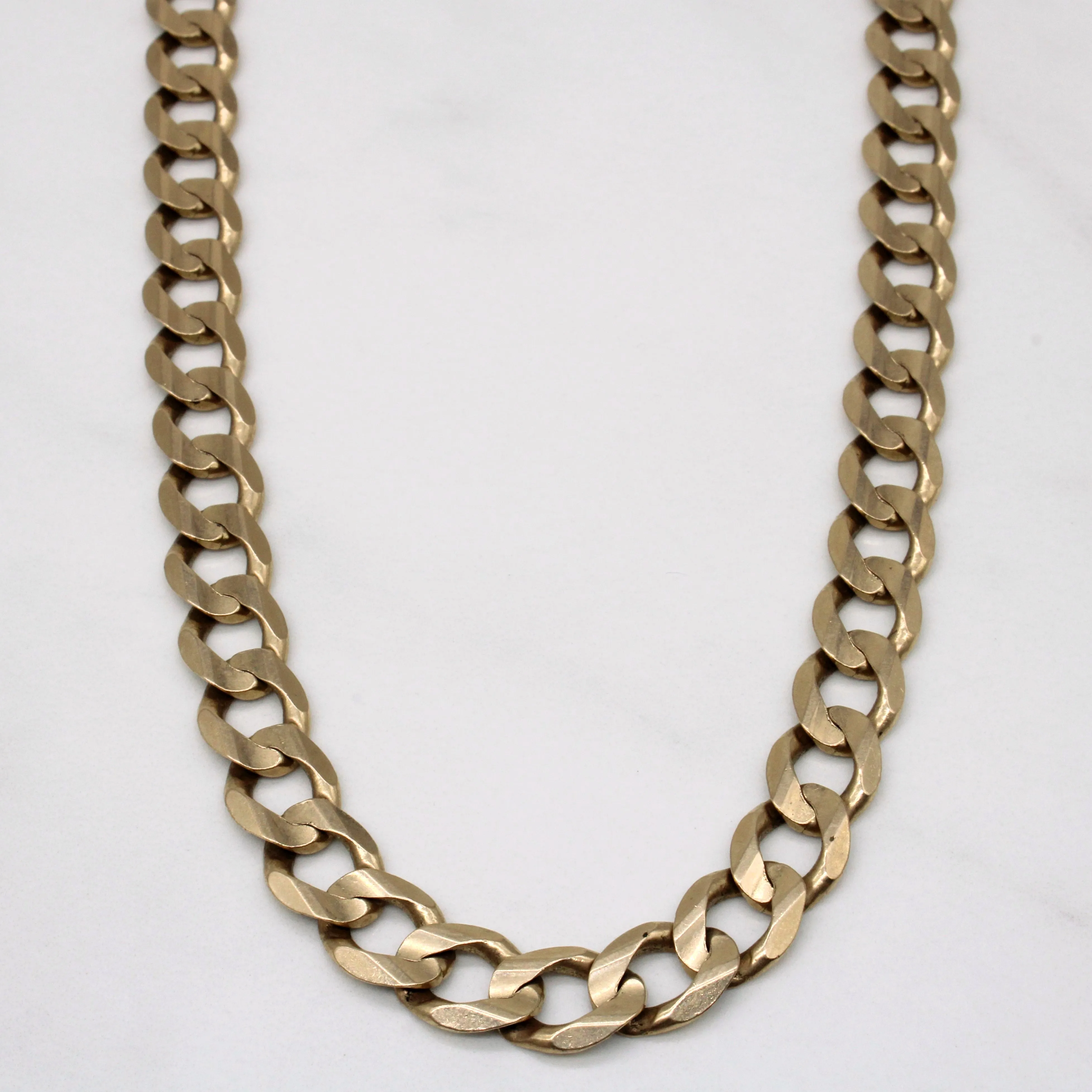 10k Yellow Gold Curb Link Chain | 24" | Allure Edge