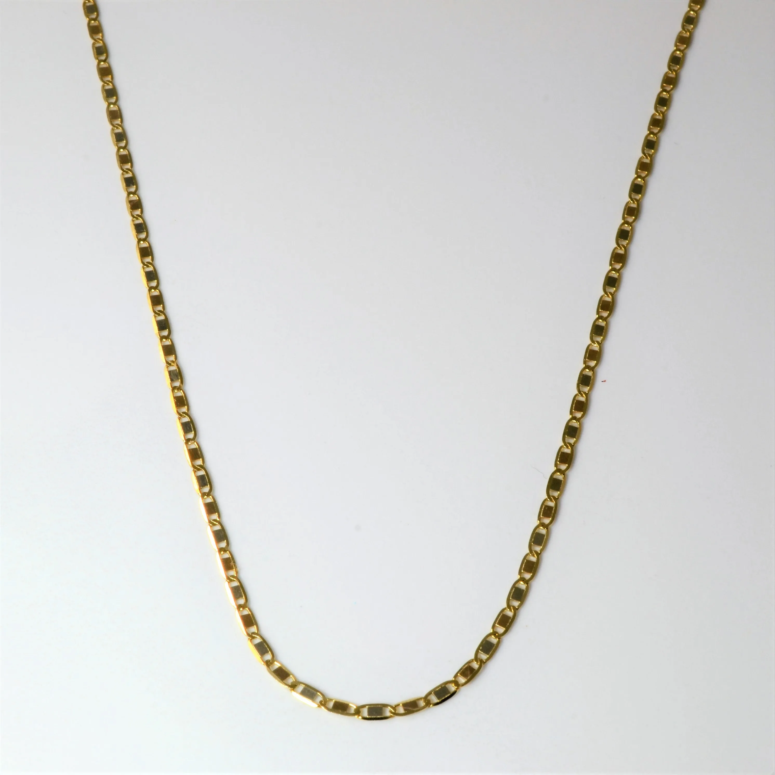 Work Accent Polished Highlights 18k Tri Tone Gold Anchor Chain | 22" |