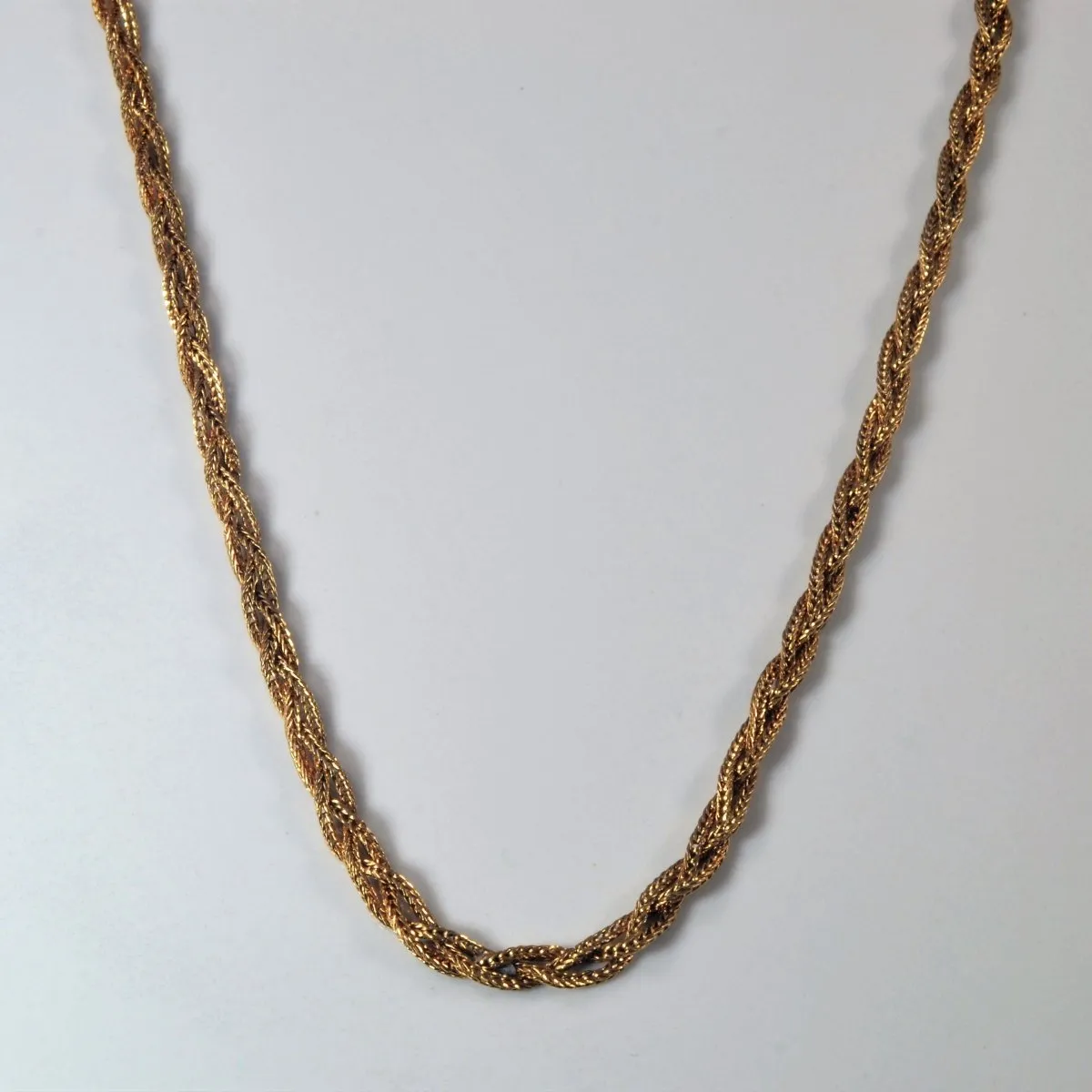 Handcrafted Form 10k Yellow Gold Braided Chain | 14" |