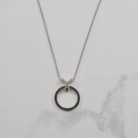 Black & White Diamond XO Necklace | 0.35ctw | 18" | Luxe Accent