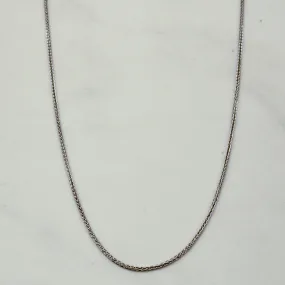 Sophisticated Touch Soft feature 14k White Gold Wheat Chain | 16" |