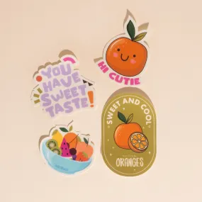 Premium Adornment Fruity 4-pack Stickers