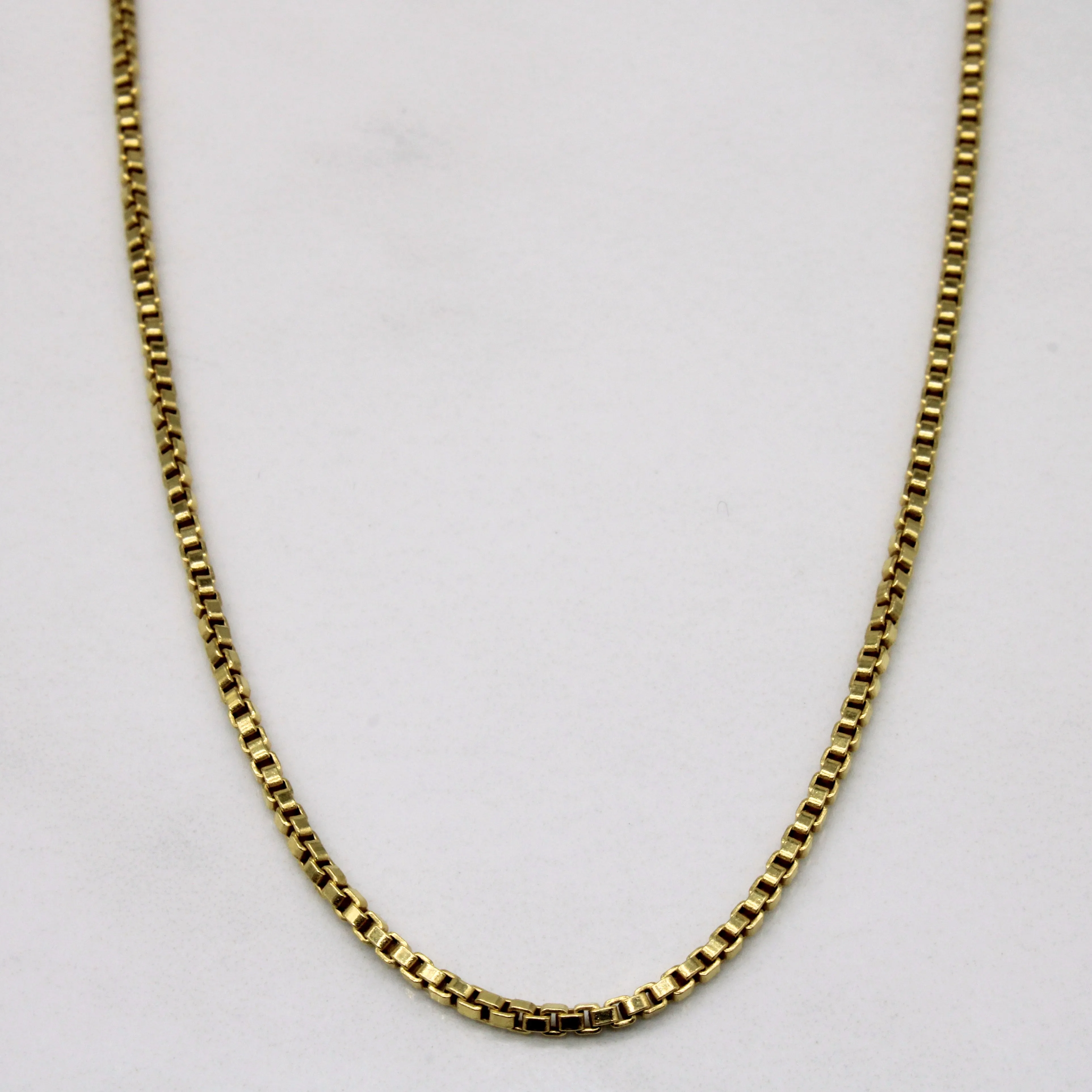 18k Yellow Gold Box Link Chain | 24" | Playful Shine