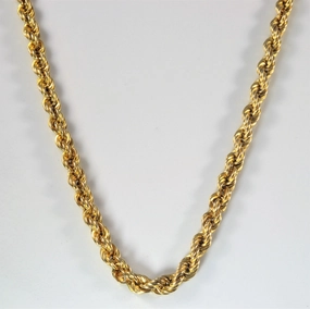 Shine In Light 10k Yellow Gold Rope Chain | 28" |
