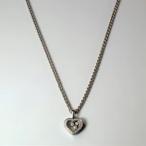 Chopard' Moving Diamonds Heart Pendant Necklace | 0.35ctw | 16"| Playful Spark