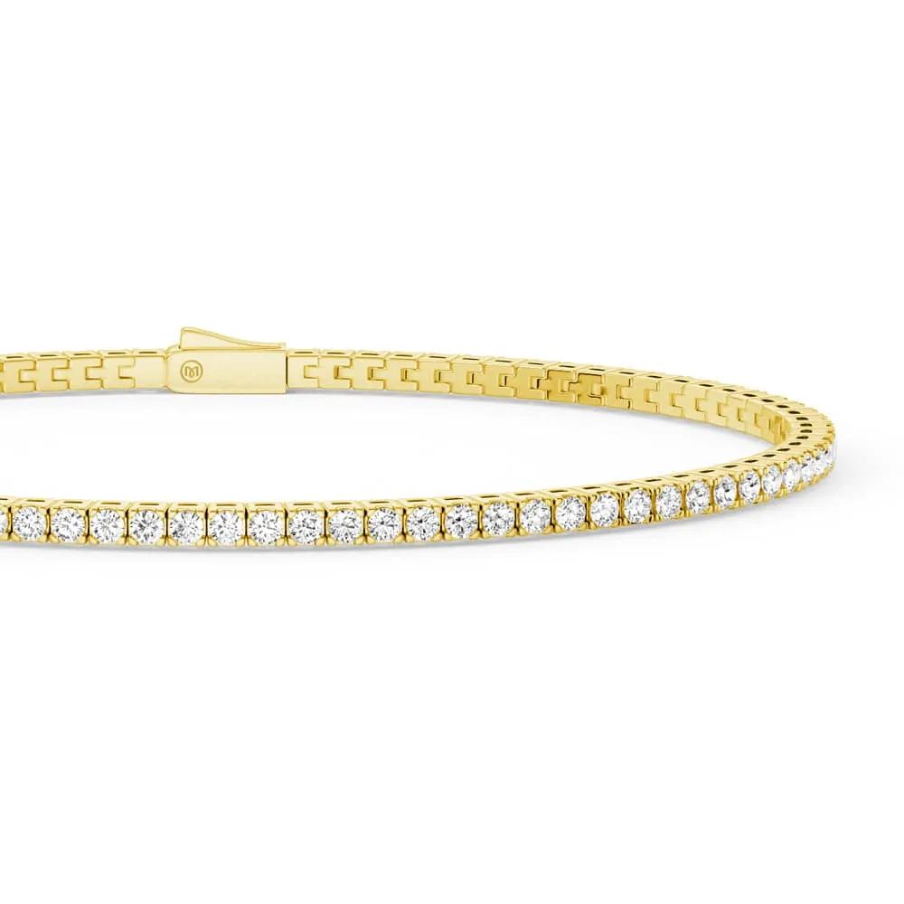 Classic 2.5mm Moissanite Basket Tennis Bracelet Classic Glow