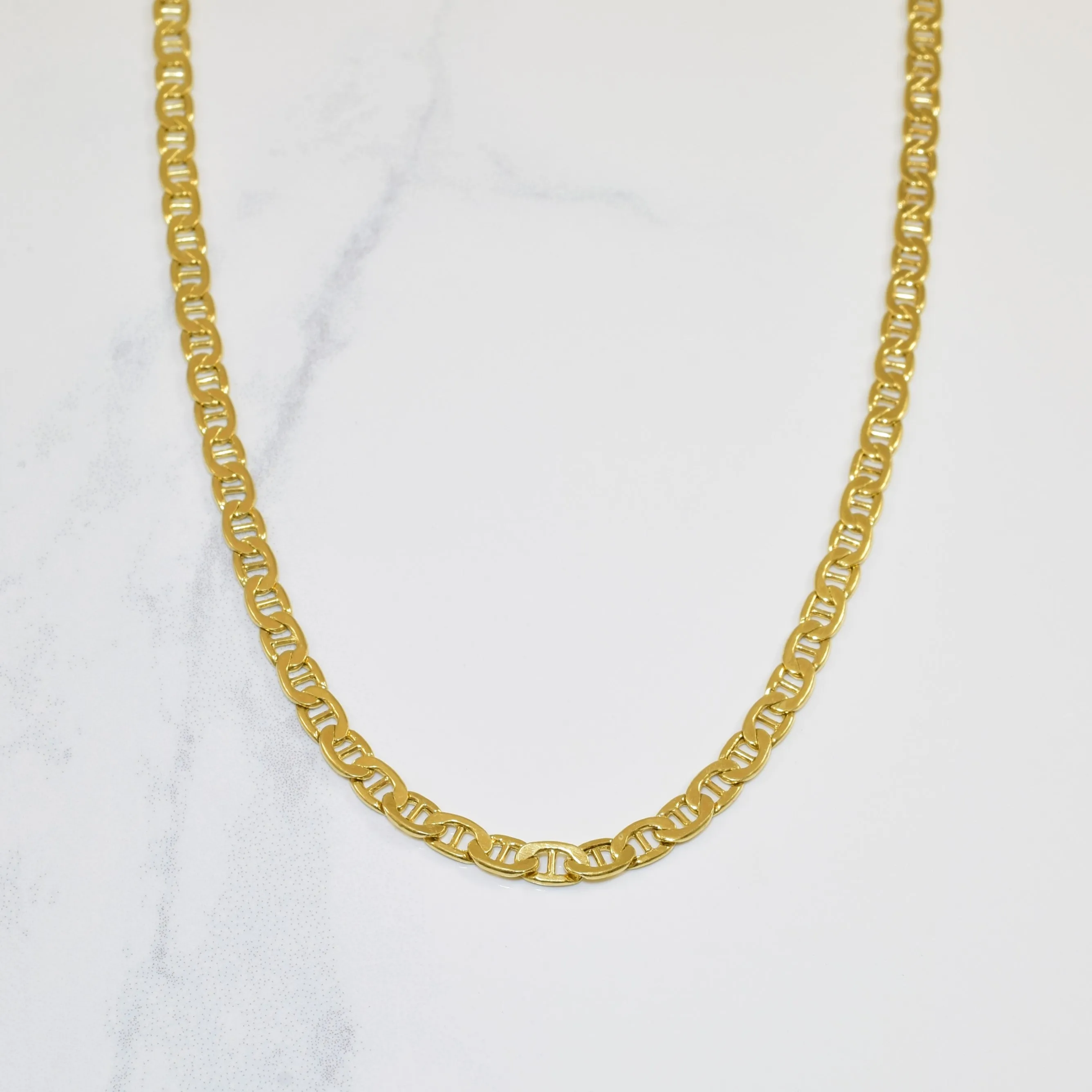 Statement Look Premium Piece 18k Yellow Gold Anchor Chain | 22" |