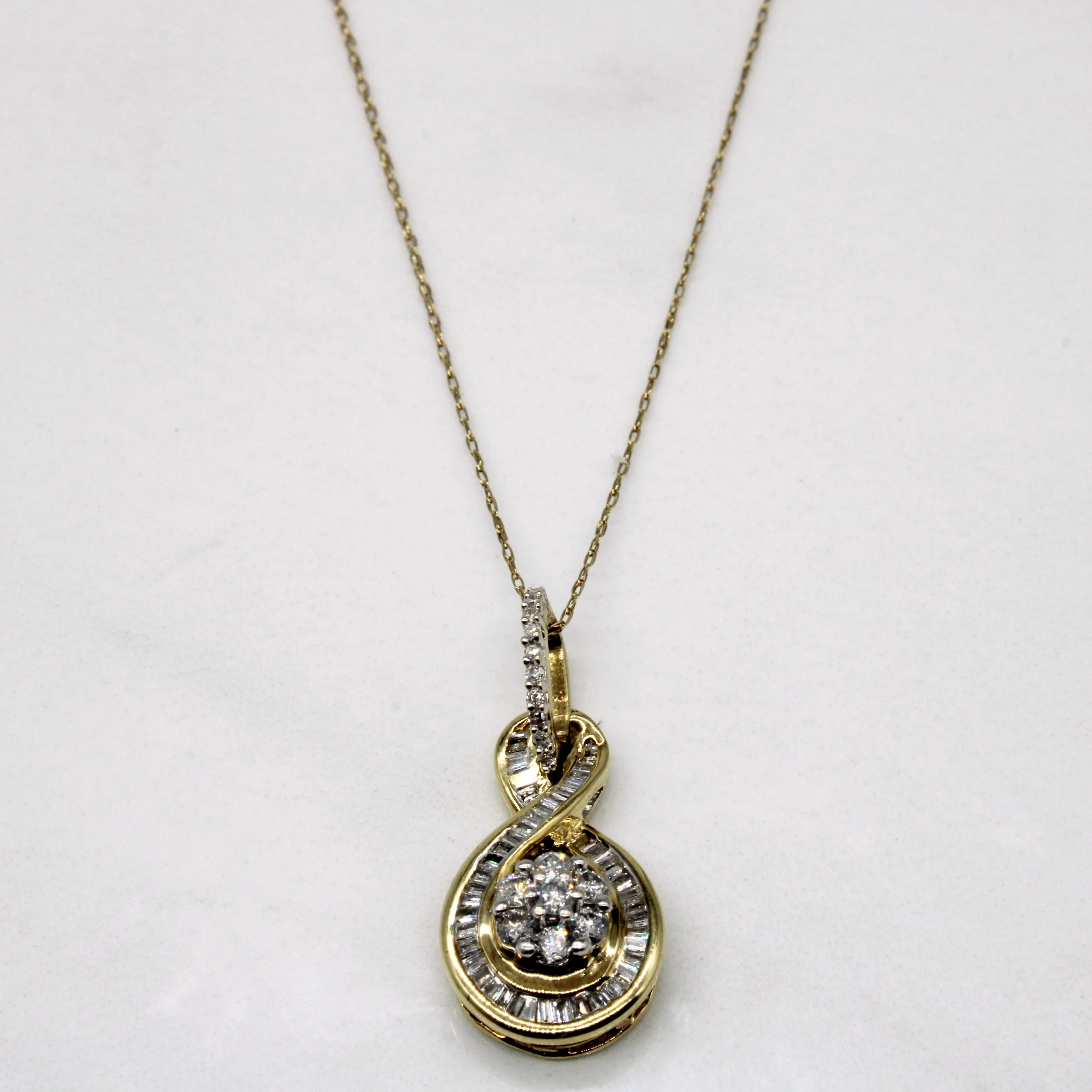 Diamond Pendant & Necklace | 0.51ctw | 20" | Elegant Touch Natural Spark