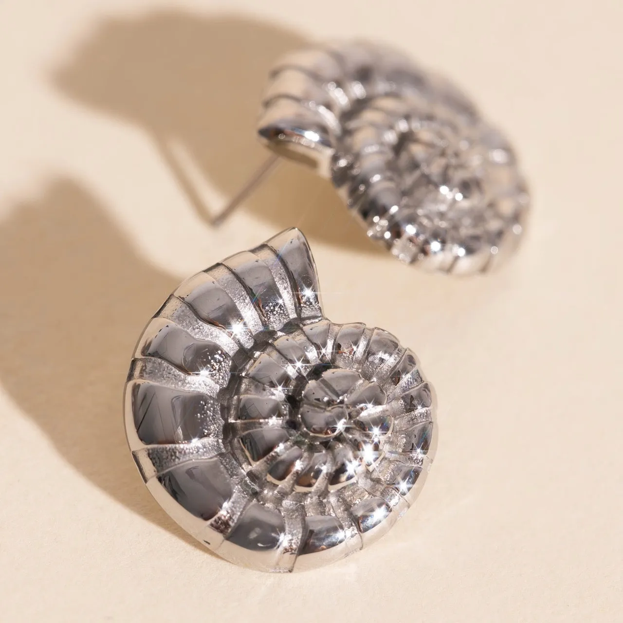 Daily Adornment Shell Swirl Stud Earrings