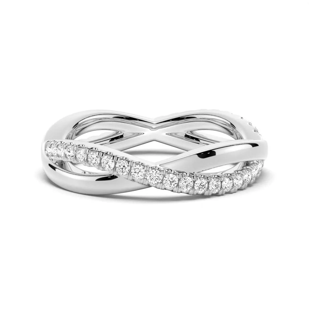 Classic Infinity Moissanite Eternity Wedding Band Beloved Gift