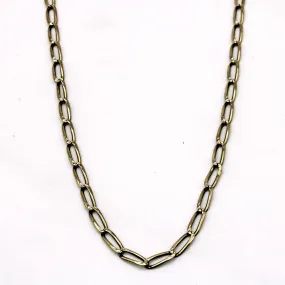 Timeless Grace 14k Yellow Gold Elongated Oval Link Chain | 24" |