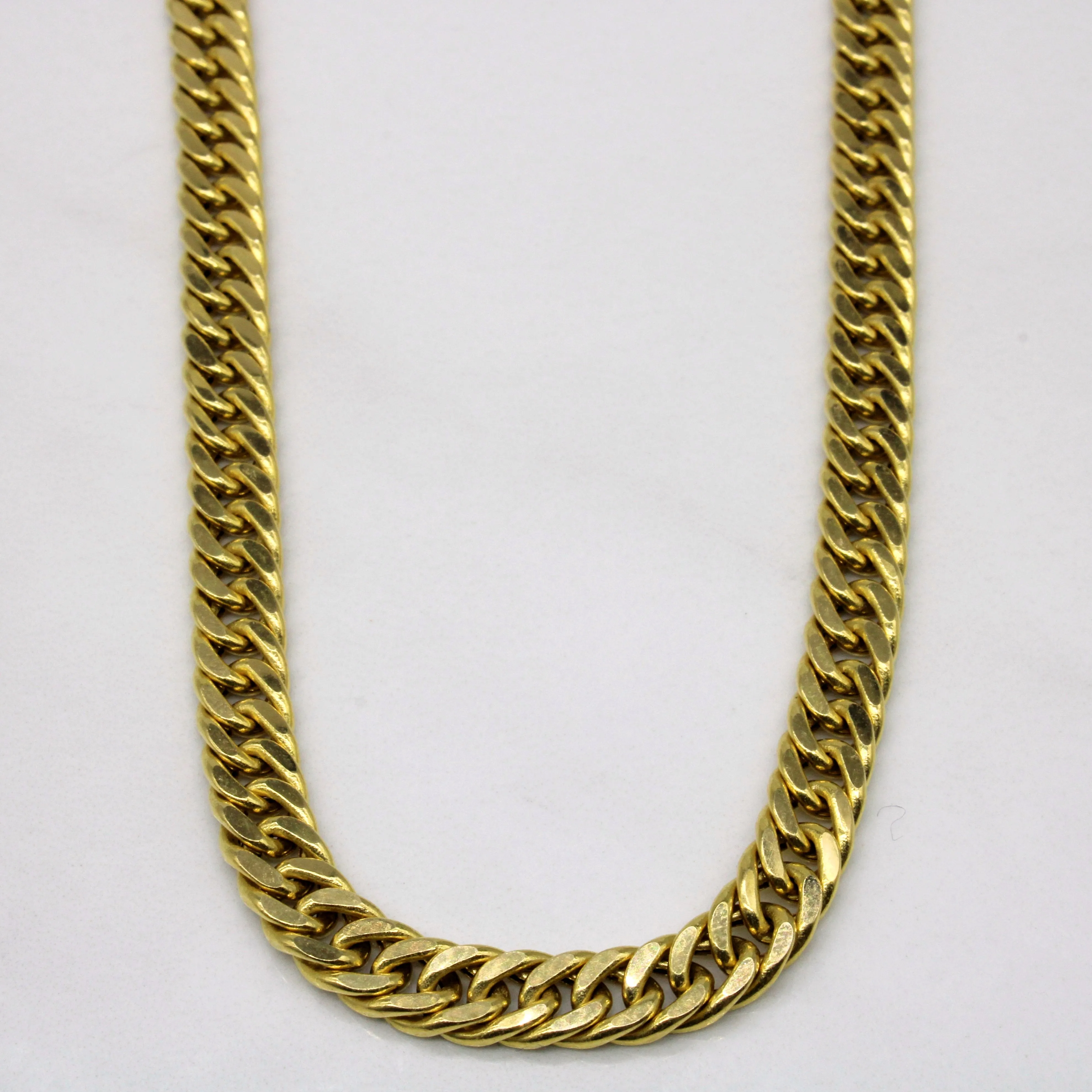 18k Yellow Gold Cuban Link Chain | 20" | Distinctive Style