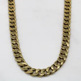 10k Yellow Gold Cuban Link Chain | 20" | Golden Accent Refined Accessory