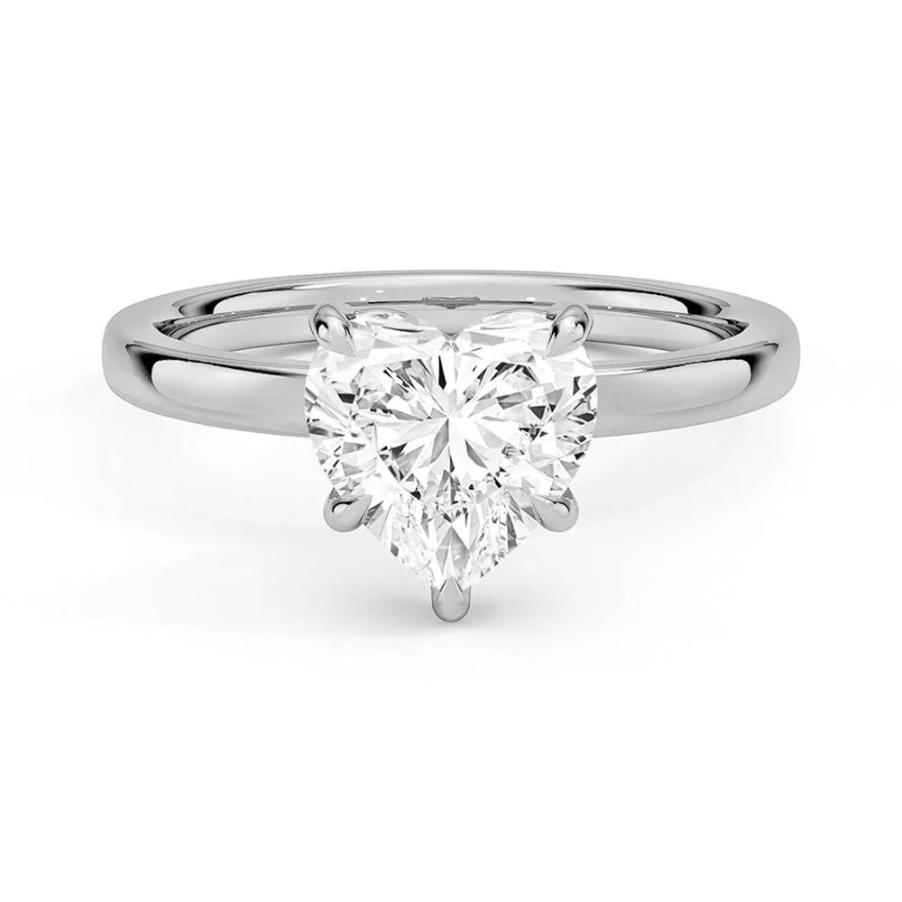 Classic Solitaire Heart Shaped Moissanite Engagement Ring Bold Touch Bold Product