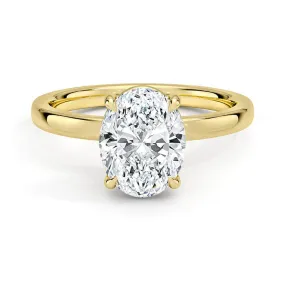 Classic Solitaire Oval Cut Moissanite Engagement Ring Casual Structure