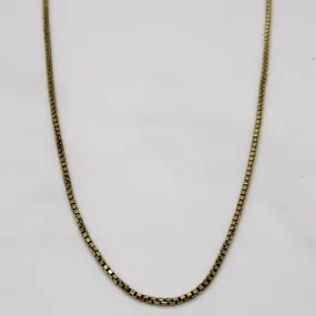 Layered Touch Vivid Accent 10k Yellow Gold Box Link Chain | 24" |