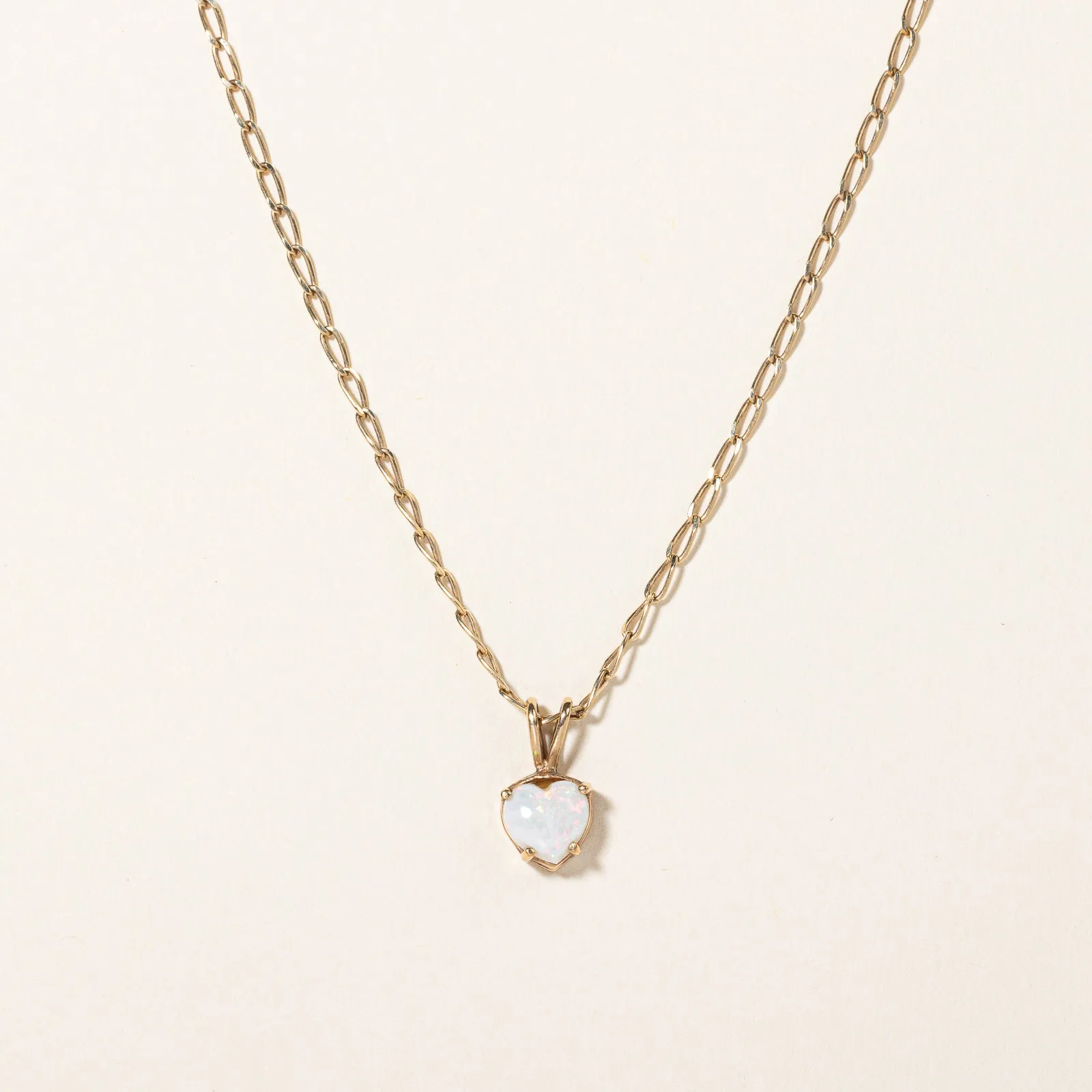 Opal Heart Pendant & Necklace | 0.40ct | 18" | Luxury Touch Design