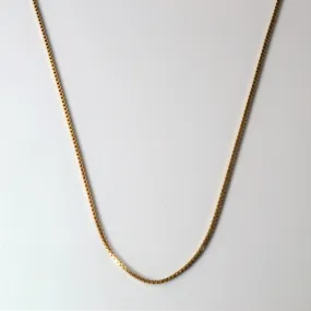10k Yellow Gold Box Chain | 20"| High Shine
