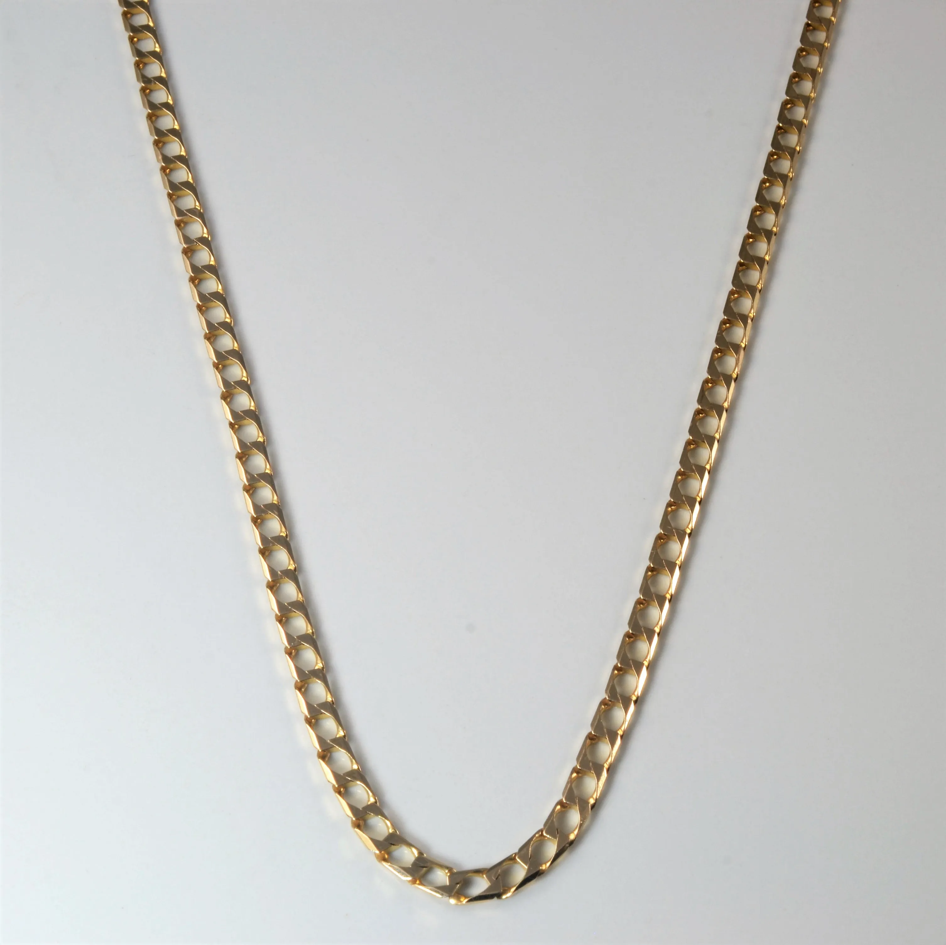 Perfect Fit 10k Yellow Gold Square Curb Chain | 21" |