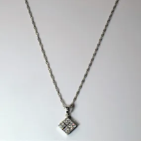 Cluster Diamond Necklace | 0.53ctw | 18"| Charming Finish