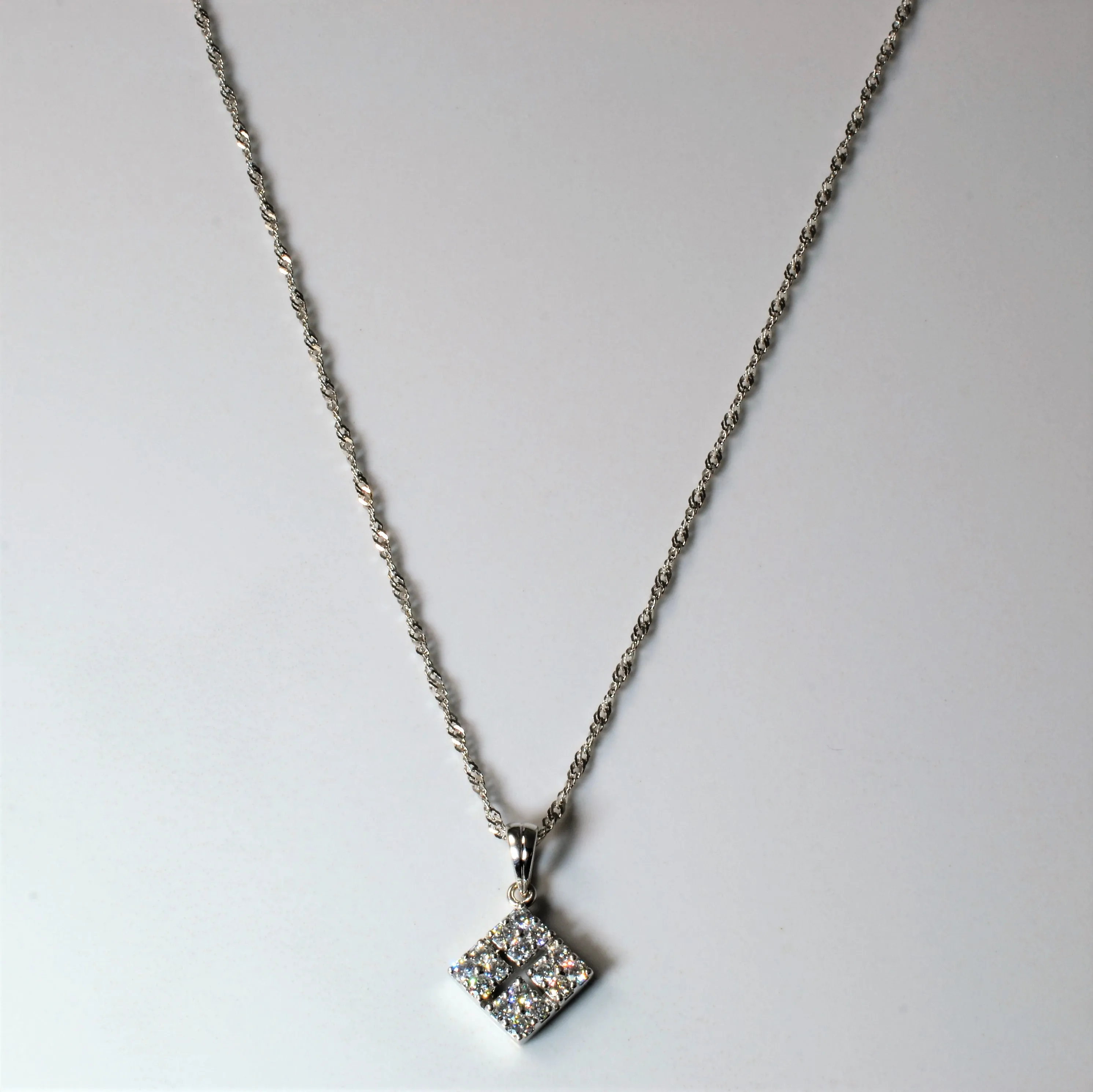 Cluster Diamond Necklace | 0.53ctw | 18"| Charming Finish